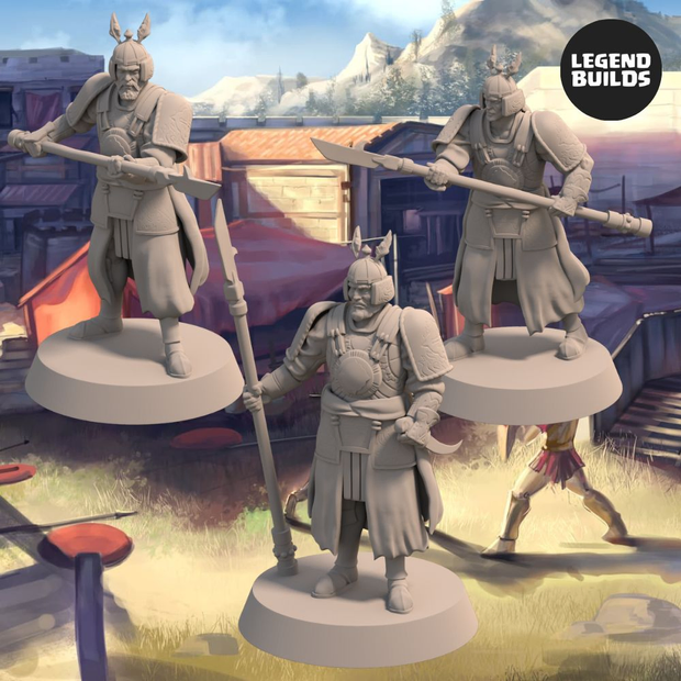 The Guardians of the Council of Bamasa - Bundle 1 (3 unique miniatures) - 3D Printable Miniatures – STL file